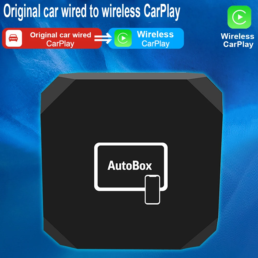 

Мини Carplay беспроводной для Toyota Mazda Nissan Camry Suzuki Subaru Citroen Audi Mercedes Kia Ford Opel IOS15 Spotify BT WIFI