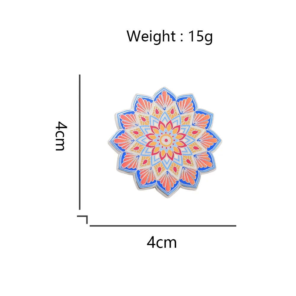 Mandala Enamel Pin - Psychedelic Art & Meditation Jewelry
