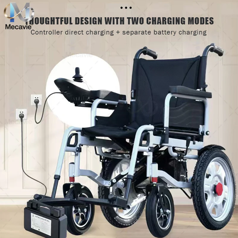 2026 NUOVI Arrivi Elettrico Pieghevole Sedia a Ruote Portatile di Tendenza Disabili Scooter Elettrico Sedia a Ruote Elettrica Walker Rollator - immagine 2