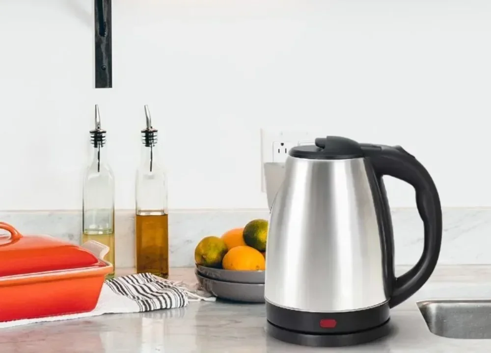 Description Picture 2 of item304 Stainless Steel Electric Kettle Portable 2L Coffee Pot Electric Water Heater Teapot 1500W Automatic Power Off kettle Home