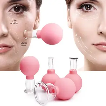 Rubber Cupping Set Face Massager Vacuum Face Skin Lifting Facial Cups Anti Cellulite Cup Anti-Wrinkle Cupping Glass Therapy Tool 1