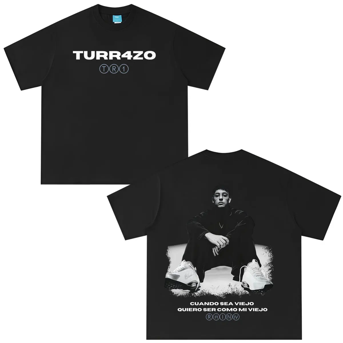 Rapper Trueno Turr4zo Album 2026 Tour Print T-Shirt für Herren und Damen – Hip-Hop T-Shirt, Sommer, locker sitzend, Baumwolle, Oversized, Streetwear