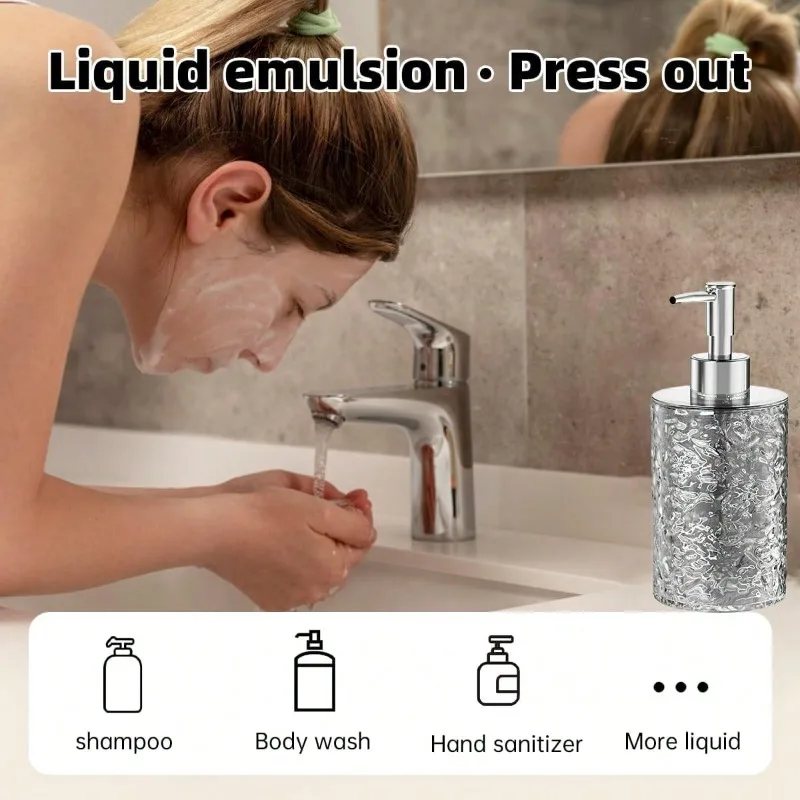 Liquid Dispenser Bottle - Leak-Proof Refillable Soap Dispenser for  Shampoo/Body  Wash,  Hotel  & Bathroom Organization