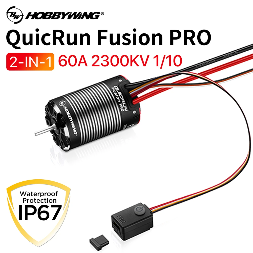Hobbywing Rc Brushless Motor And Esc Combo 2in1 1/10 Scale 2s3s 60a