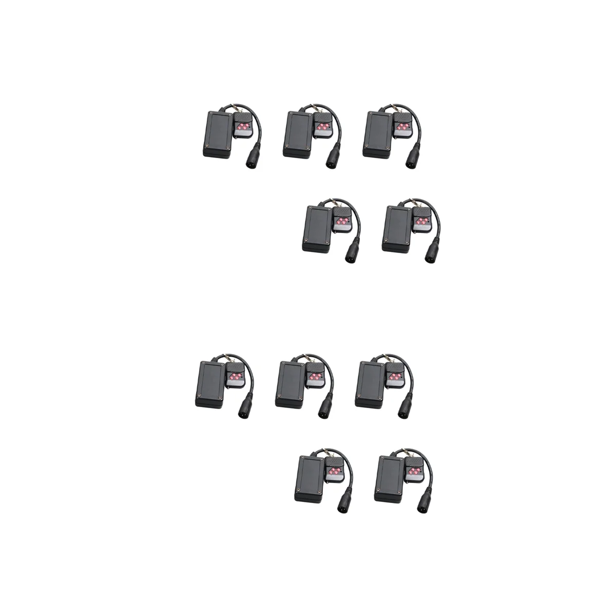 

10 шт. 3-контактный беспроводной приемник XLR с дистанционным управлением для дымовой машины, сценический контроллер DJ, приемник запотевания 400 Вт 900