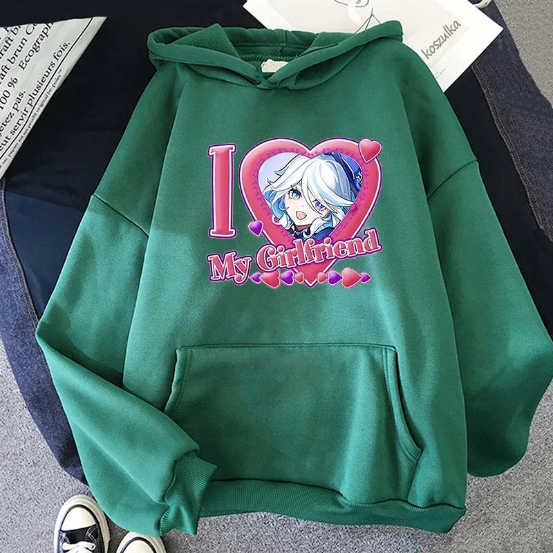 Genshin Impact Furina Hoodie Women Aesthetic Graphic Kawaii Hoodies Woman Autumn Winter Casual Hooded Sweatshirts Anime Clothes