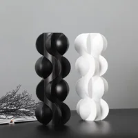 Resin Vase Geometry Decorative Ornaments Screw Thread Resin Handicraft Floral Arrangement Accessories Home Decoration Vases Pots 1