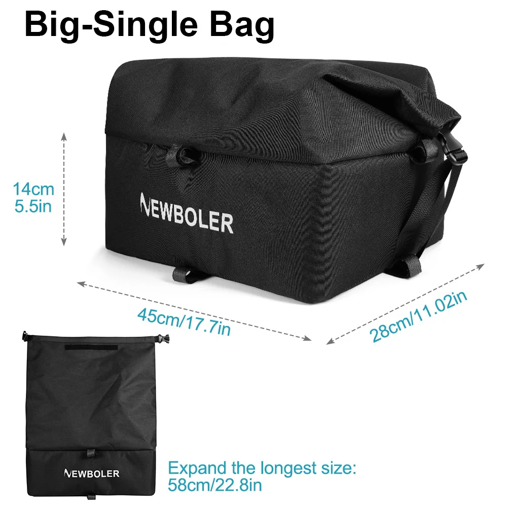 Heavy Duty Rear Bicycle Basket with Liner - Removable Metal Design