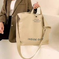 High Quality Women Canvas Shoulder Bag 2023 Shopping Bags Students Book Bag Cotton Cloth Handbags Large Tote For Girls wallet - Image 3