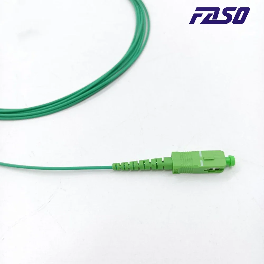 50PC 4meters Fiber Optic Patch Cord Cable APC SC Fiber Cable Simplex 1.6mm Single Mode G657A2 Green LSZH Jacket