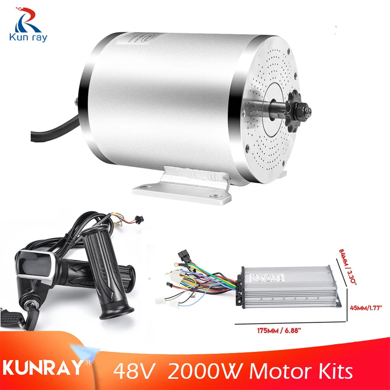 Brushless Electric Motor Controller 48V 2000W BLDC 4300 RPM for Go-Karts 