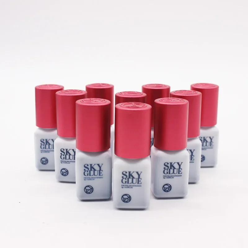 Korea Original 5ml Sky Glue Lady Black Powerful Lash Glue for Eyelash Extensions Low Irritation 1-2 Second Fast Drying Glue 5