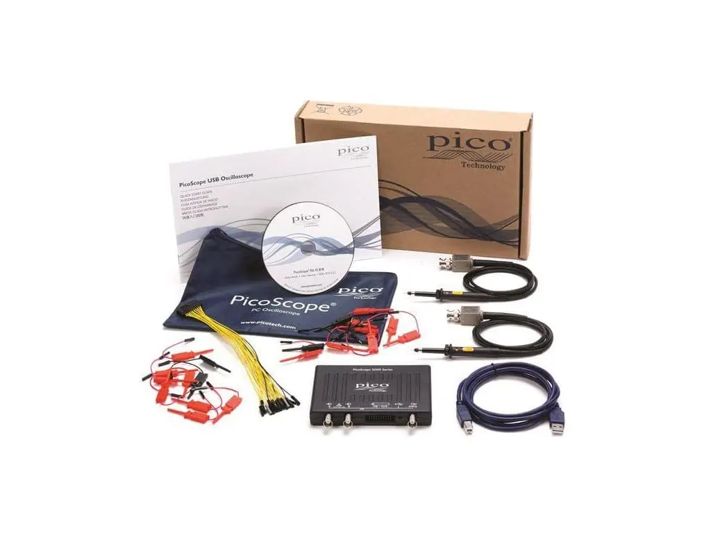 Picoscopio 2206B Mso Oscilloscopio Usb, Attivazione Digitale, Picoscopio Serie 2200B, 2 Analogici, 16 Digitali, 50 Mhz