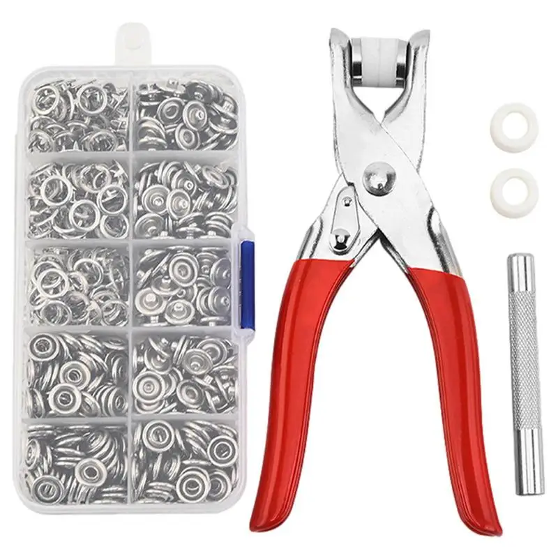 

Snap Fastener Pliers DIY 100 Set Metal Snaps Buttons with Fastener Pliers Press Tool Kit for for Sewing and Crafting