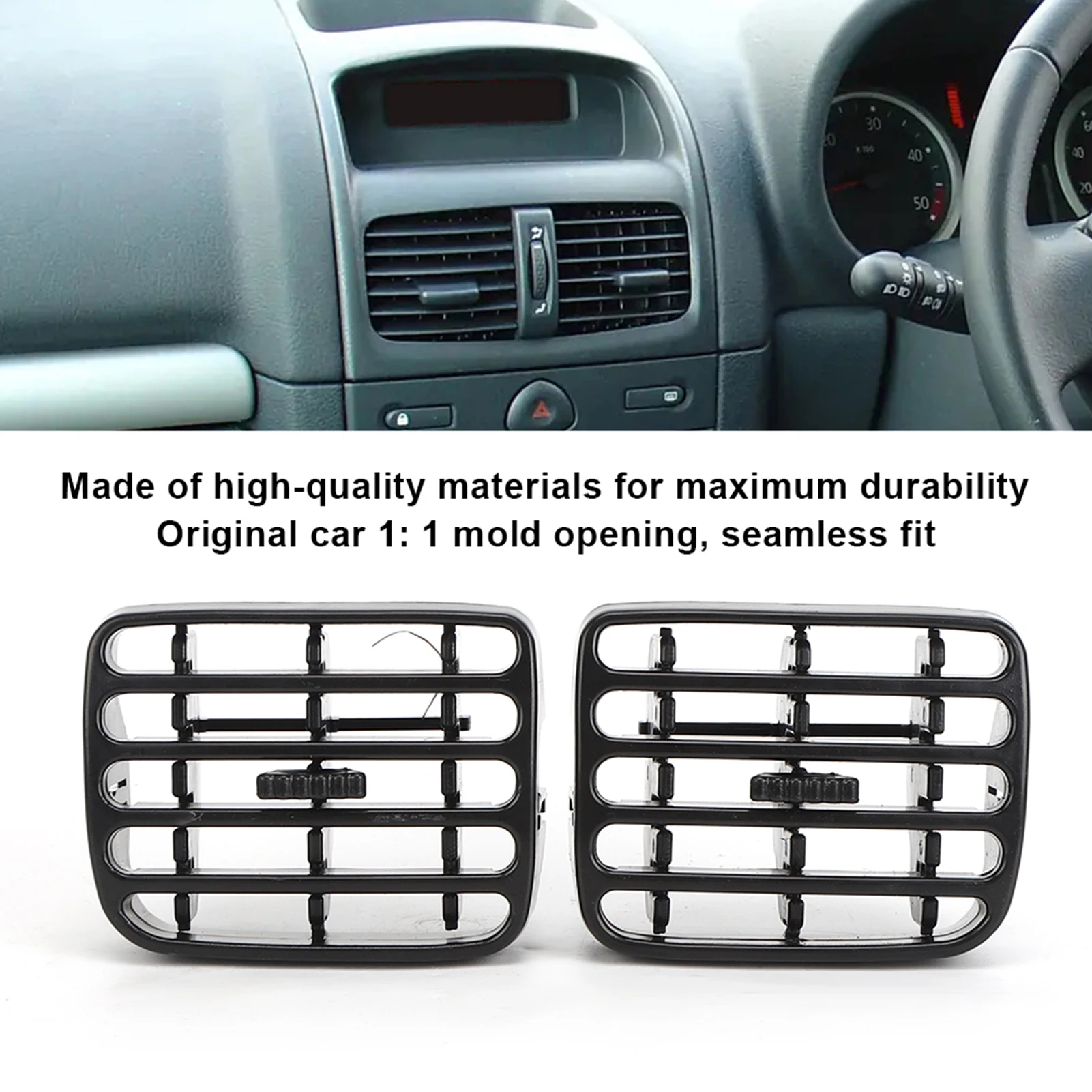 Car Interior Trim 1Pair Air Condition Vent Frame Car Dashboard Grille Fit for RENAULT THALIA I/CLIO MK2 1998-2006
