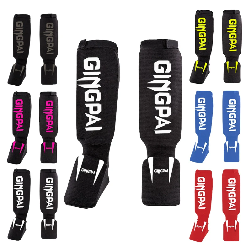 Kickboxing Shin Guards and Leg Guards for Kick Boxing Sanda Taekwondo Boxing Karate MMA Muay Thai