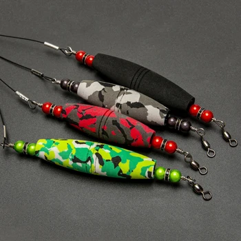 4Pcs Catfish Float Rigs with Hook Fishing Bobbers Catfish Rattling Line Float EVA Foam Peg Floats Fishing Accessories 2
