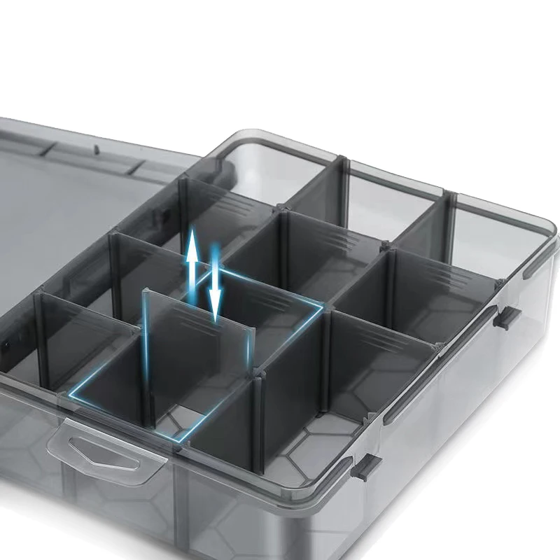 Plastic Compartment Box with Adjustable Dividers Craft Tackle Organizer  Storage Containers Box Clear 10/15/24 Grids Jewelry Storage Box Pills  Organizer Holder Case Container 