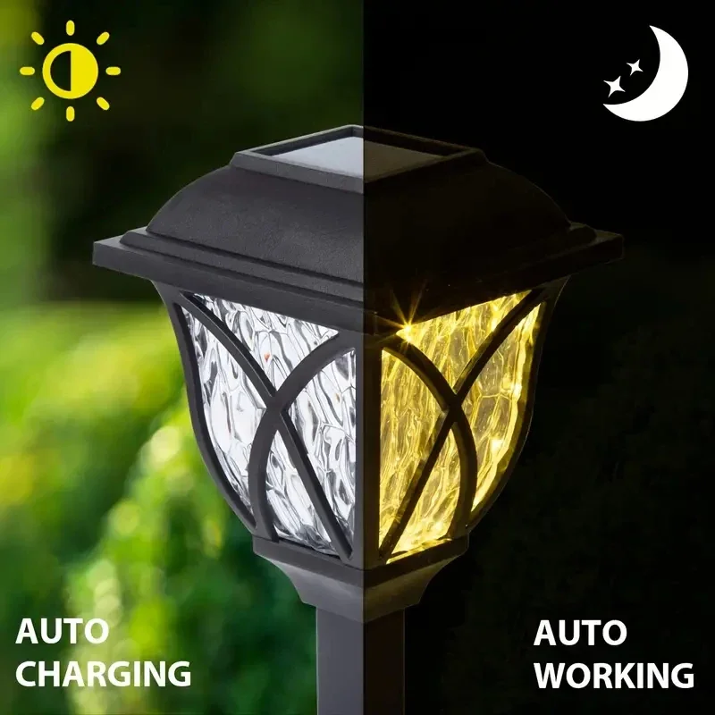 1-8 Pack Solar Yard Lights Bright Lawn Lights Outdoor Waterproof Led Solar Pathway Landscape Path