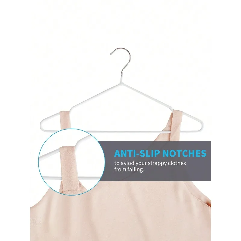 Non-Slip Felt Hangers - Extra Thick Velvet Coat with No-Snag Design, Space-Saving Closet Organizer for Delicate Clothing