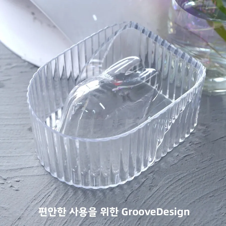 투명 쉘 모양 네일 담금통 매니큐어 도구 각질 및 큐티클 연화 담금 트레이 젤 폴리쉬 제거 볼