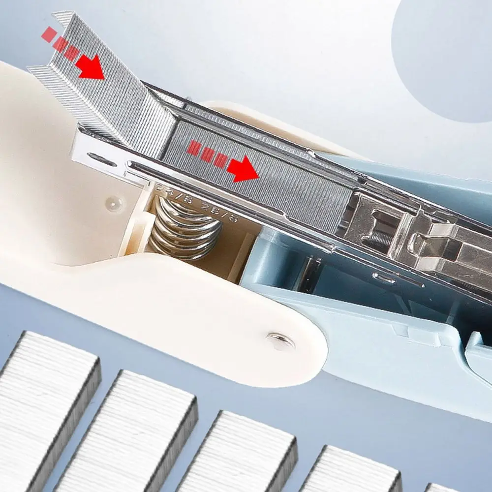 360도 회전 데스크탑 스테이플러 금속 간단한 노동 절약형 스테이플러 사용하기 쉬운 최대 25페이지 종이 스테이플링 기계 학교