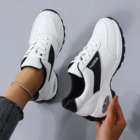 Hot Selling Women's Thick Sole Casual Sneakers Women Fashion Vulcanized Shoes Designer Trainers Platform Lace Up Walking Shoes 6