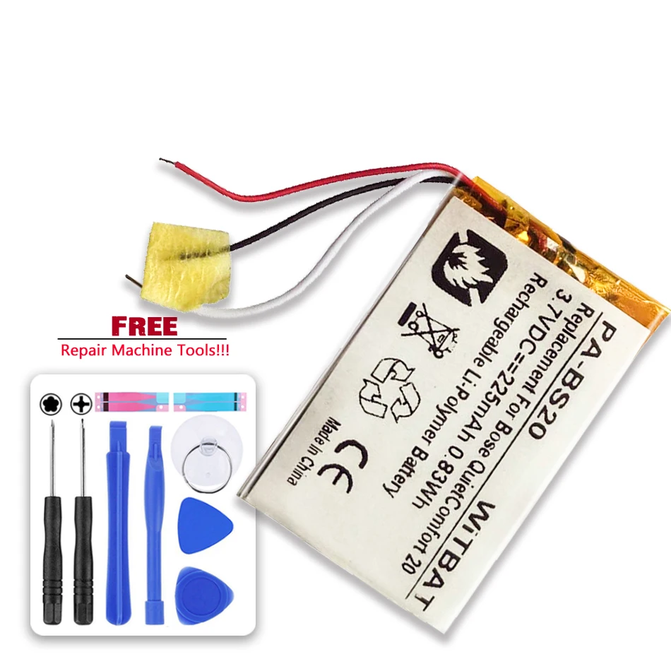 Batteria Per Bose Qc20 Quietcomfort 20 Auricolare Ricaricabile Ai Polimeri Di Litio Repalcement Ahb372235Pst 3.7V