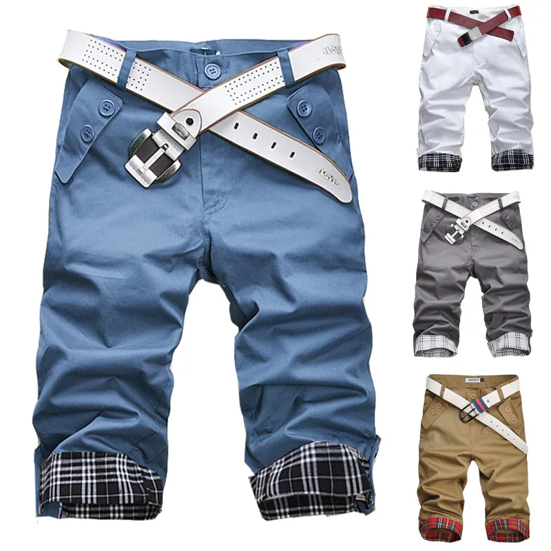 

Men Shorts Cotton Casual Short Pants Seluar Pendek Lelaki Plus Size Beach Shorts Sports Shorts Cropped Shorts Drawstring Shorts
