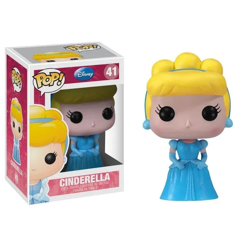 Funko pop Disney con caja Blancanieves Cenicienta Campanilla Ariel figura de acción lindo modelo juguetes para regalo de cumpleaños