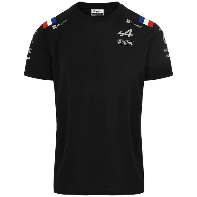 2022 New F1 T-Shirt Official Hot Sale Formula One Alpine F1 Team Blue Short Sleeve Racing Race Summer T-Shirt Fan Oversized Top black