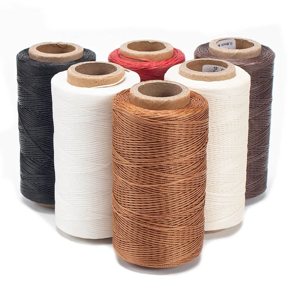 Dark Bown Large Spool Sewing Waxed Leather Thread 800 Meters 1mm with 2  Needles Leather Craft Hand Stitching Waxed Thread Cords AWL Shoes Bags  Repair