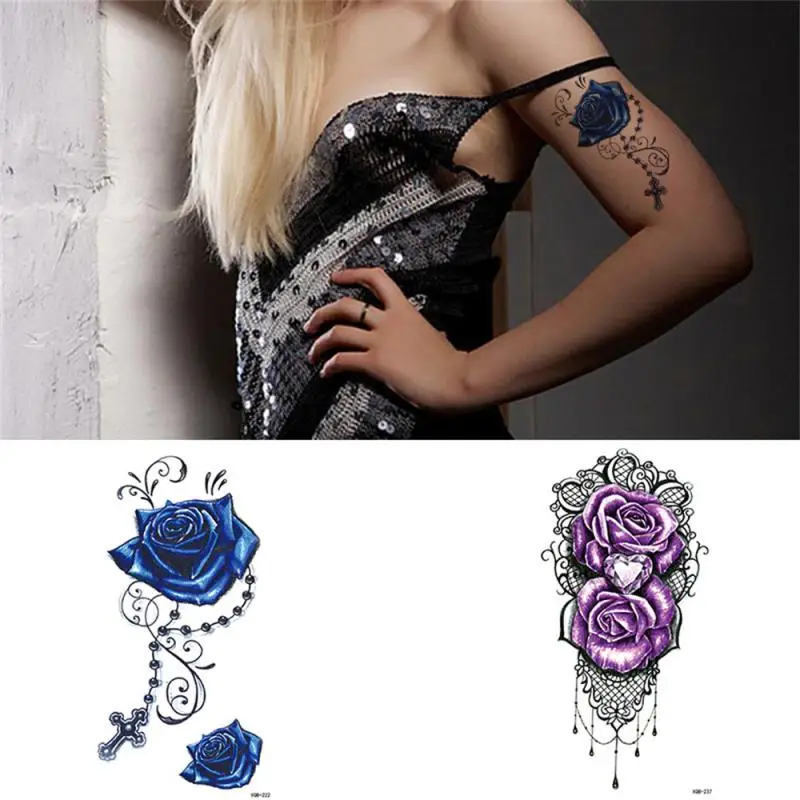 

1 шт. Rocooart Цветочная Татуировка рук красочная Татуировка боди-арт водонепроницаемые временные татуировки наклейки Роза искусственная Татуировка Орхидея