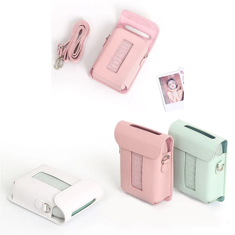 PU Leather Camera Bag Printer Carrying Case Retro Shockproof Storage Bag Dustproof Anti Drop for Fujifilm Instax Mini Link 3