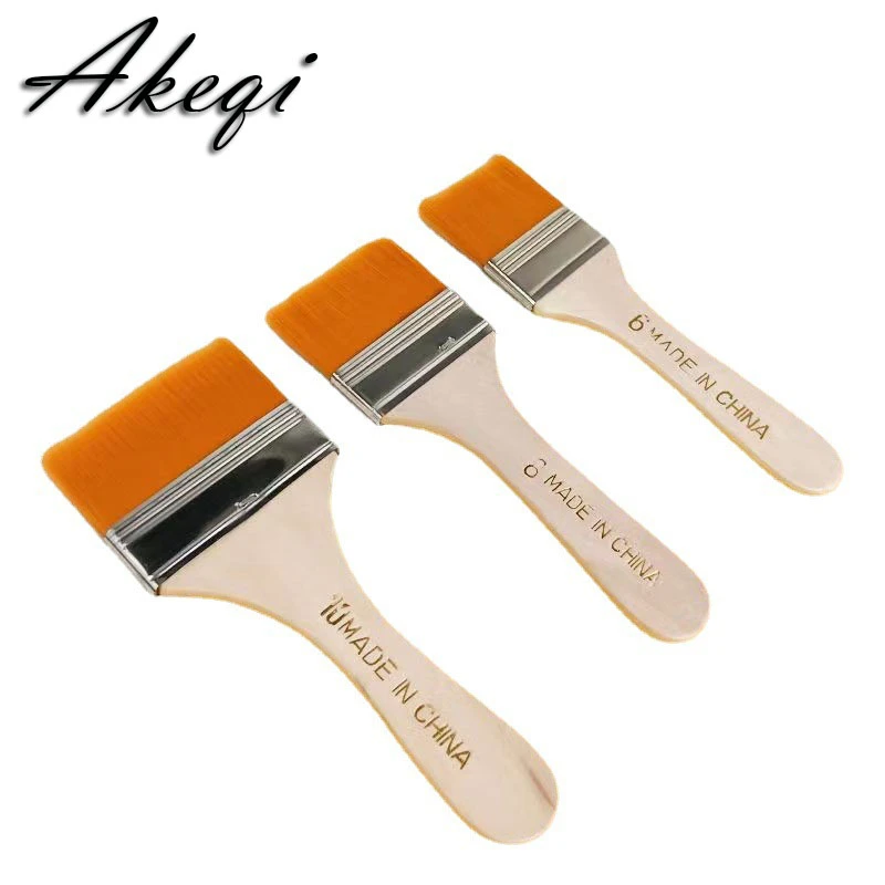 12Pcs/set Nylon Paint Brushes for Acrylic Oil Drawing Watercolor Wooden