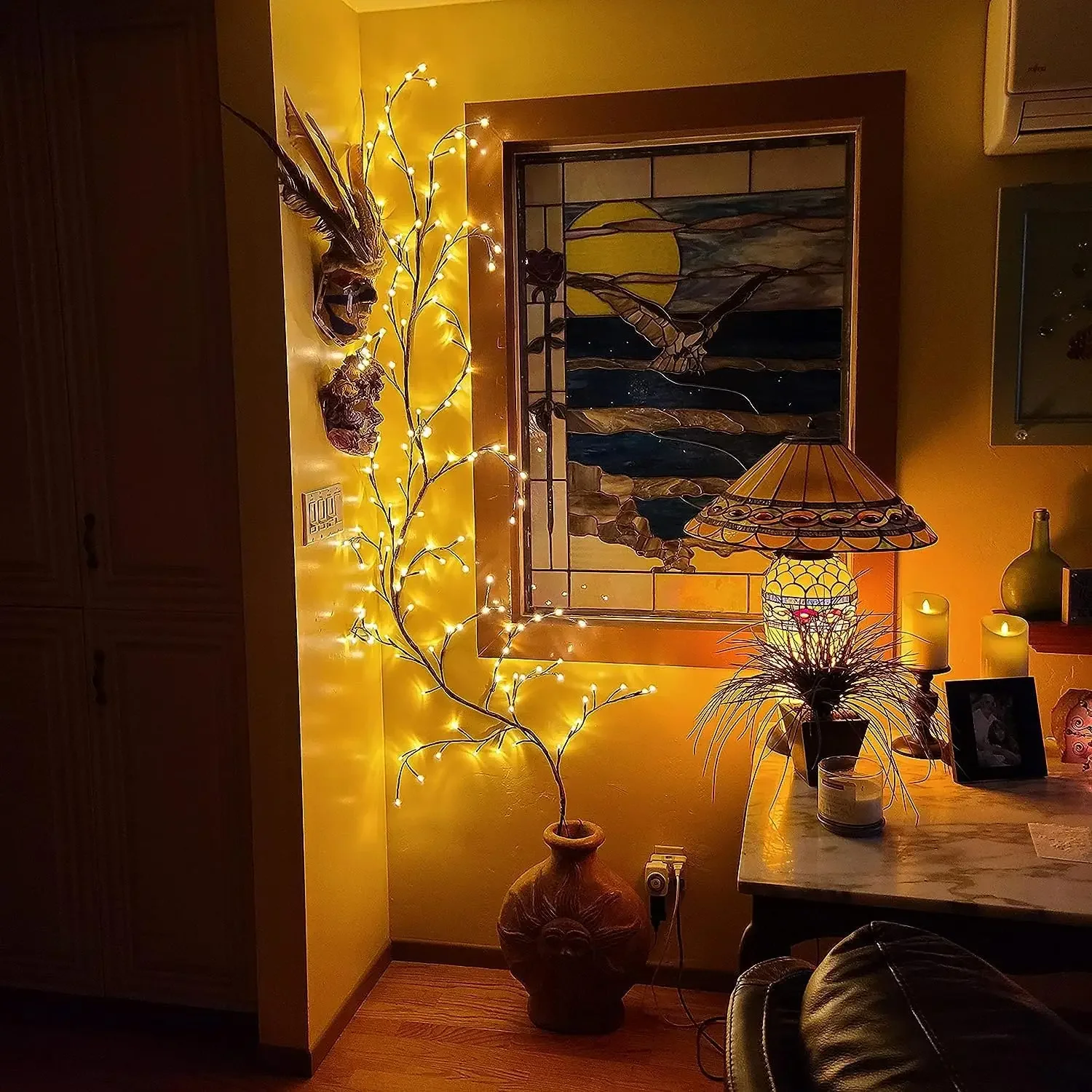 Light for Home Decor,ed Led Willow Vine branch s Party Window Decor Walls Bedroom Strip Trees Decoration