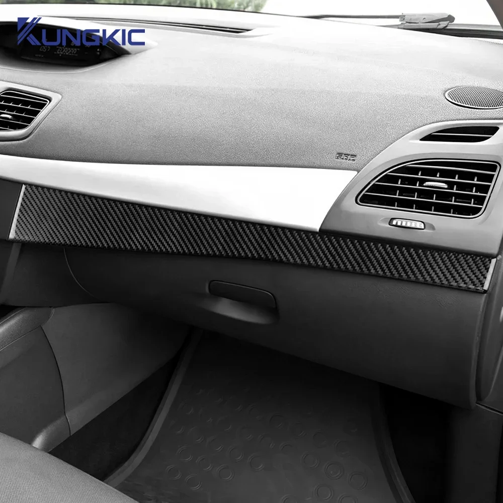 Renault Fluence Megane RS 2009 2010 2011 2012 2013 2014 LHD RHD 계기판 스트립 트림 리얼 소프트 탄소 섬유 스티커