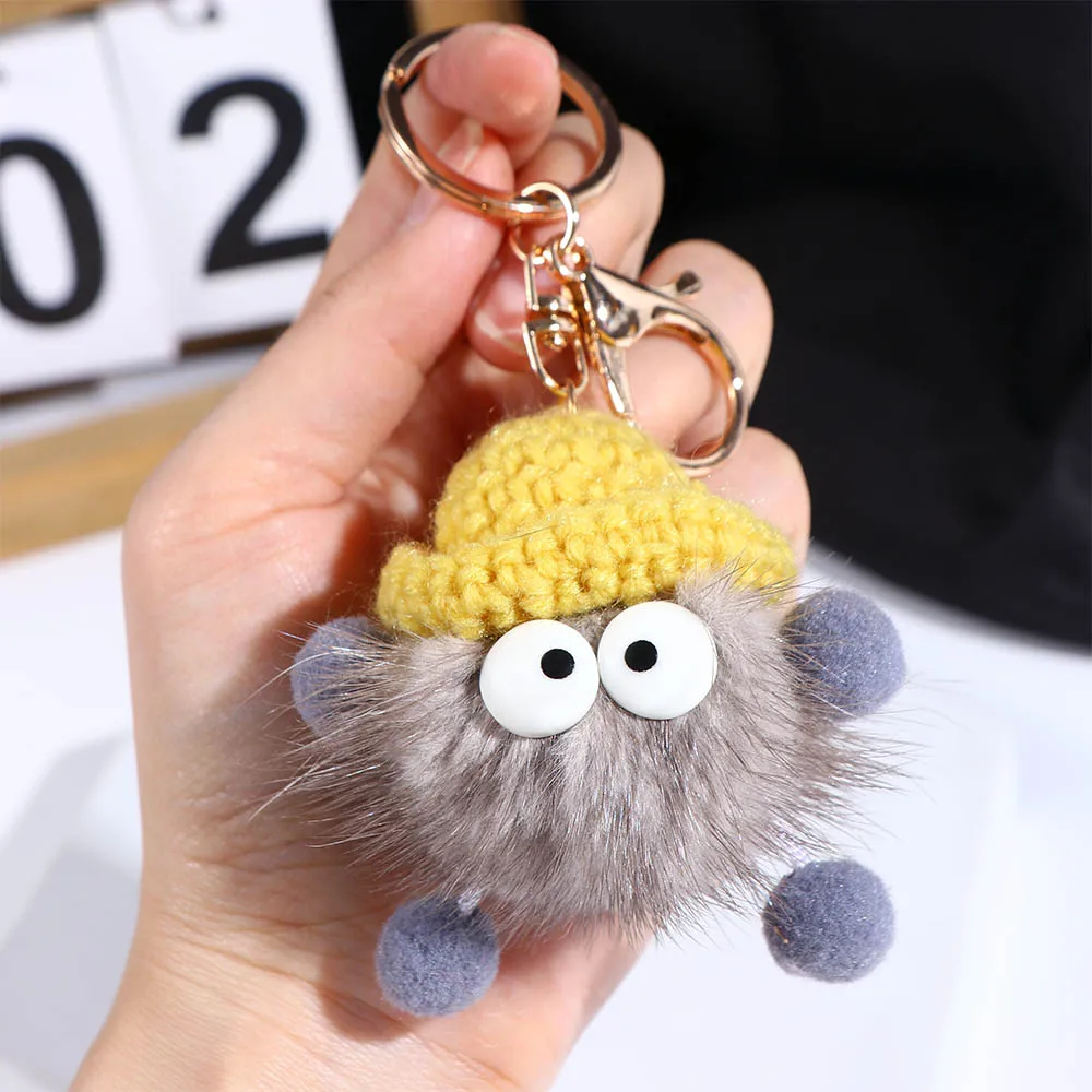 Soft Artificial Fur Keychain Personalized Plush Ball Key Ring Cute Pom Pom  Bag Charm Key Chains for Women Girls Couple Gifts - AliExpress