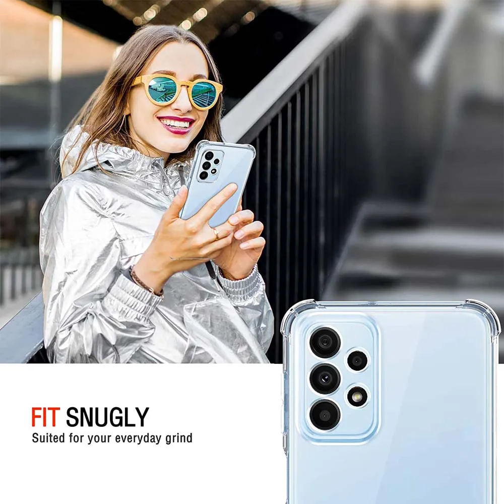 Enhanced Shockproof Clear Silicone Case with Air Bag Cushioning