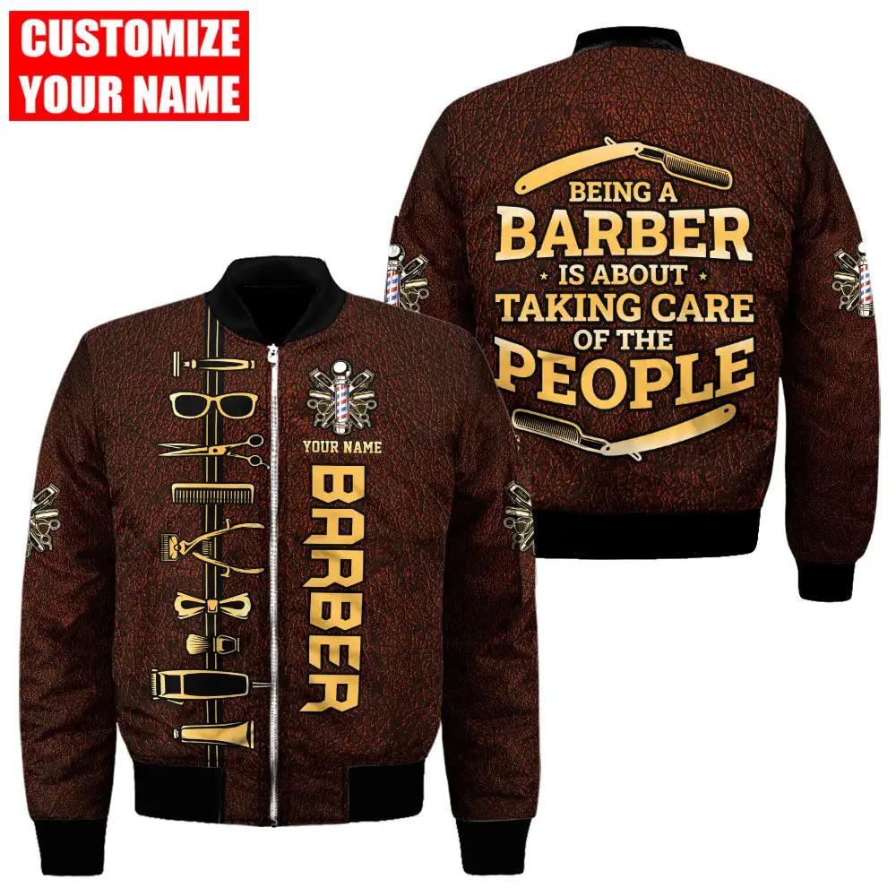 PLstar Cosmos Winter Herren Bomberjacke Personalisierter Name Barber 3D-gedruckte warme Reißverschlussjacke lässiger Unisex-Jackenmantel FX-12 – Detail 19