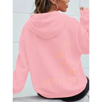 سترة بقلنسوة عصرية أوروبية وأمريكية لعام 2025 متعددة الألوان مطبوعة بأحرف متعددة الاستخدامات كاجوال بأكمام طويلة وفضفاضة 5