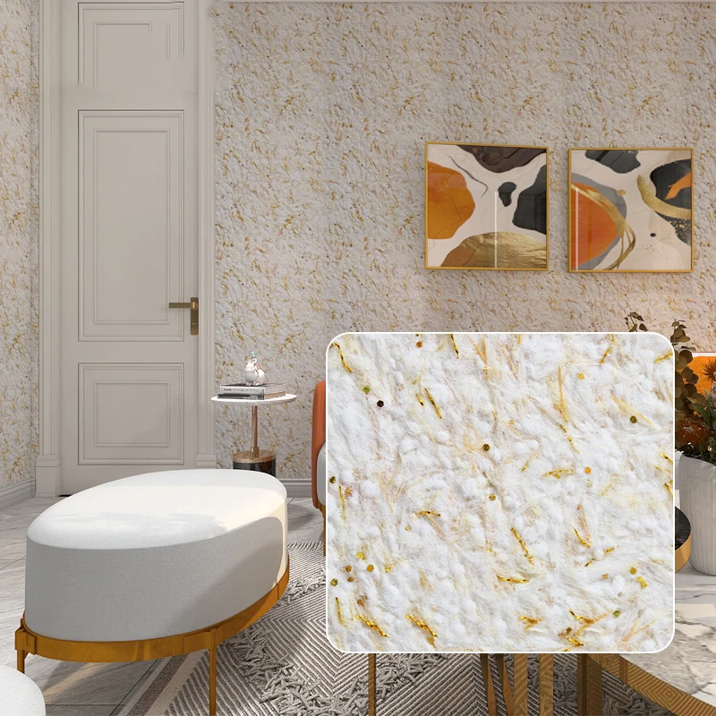 Ecological Wall Clothing Plant Fiber Paint Self-Brushing Wall Mud Living Room Decoration Instead Of Wallpaper Stickers