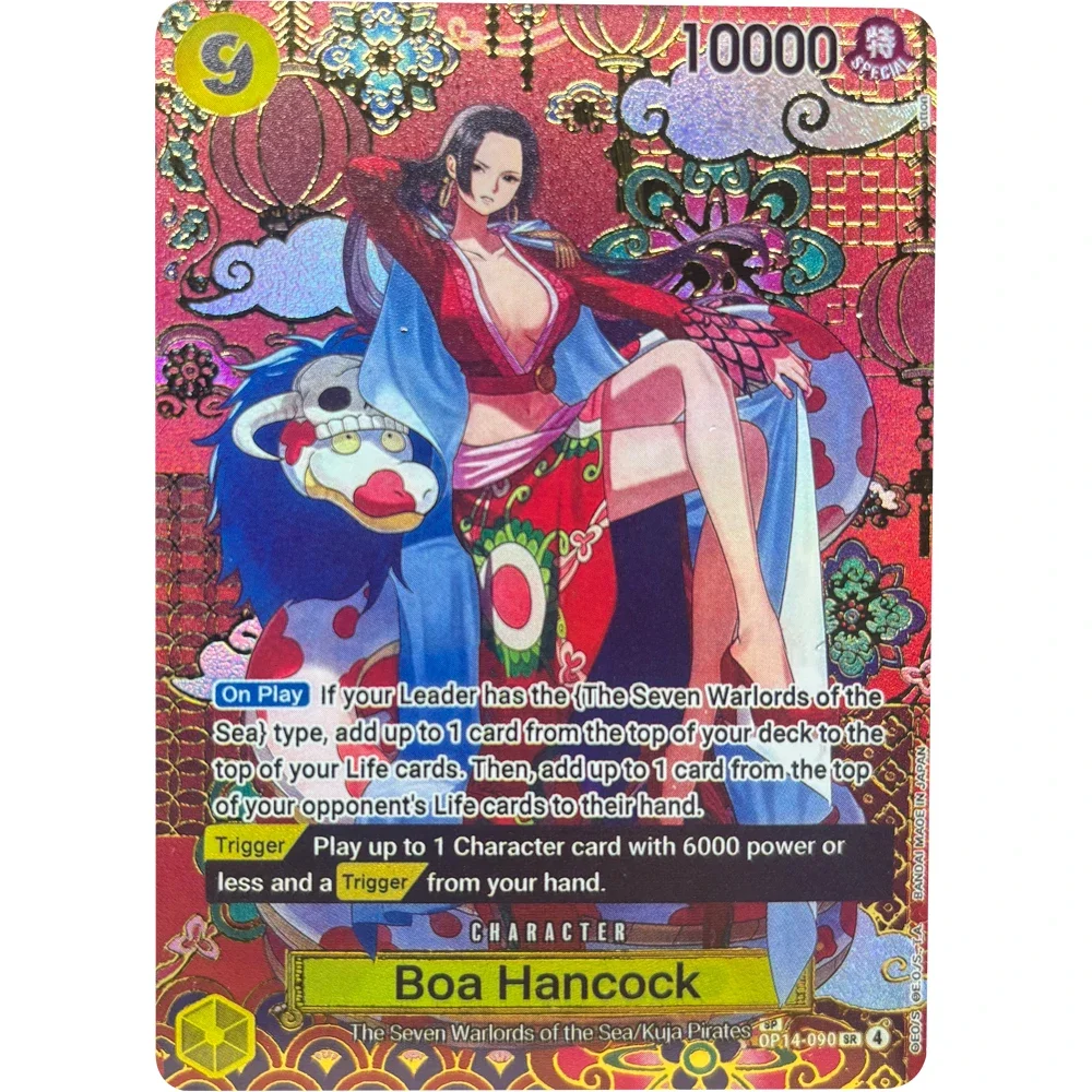 ONE PIECE Collection Cards DIY Dracule Mihawk Boa Hancock Sugar Perona Sengoku EN Self Made Game Anime Cards Gift