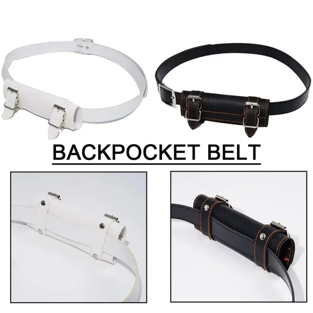 Sword Holder Sheath PU Leather Katana Belt Demon Slayer Style 110CM Waist for Rapier Scabbard Cosplay Martial Arts Accessory