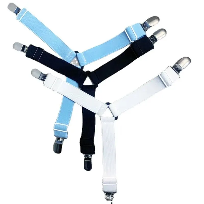 Bed Sheet Holders Triangle Fitted Sheet Clips Adjustable Suspenders Mattress Gripper Clips for Bed Mattress Cover