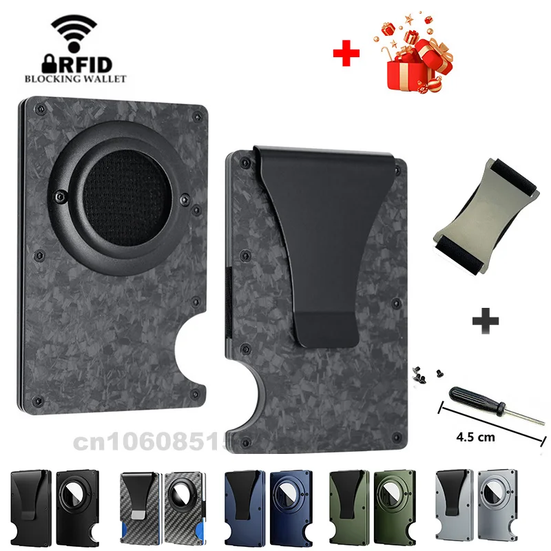 Porta AirTag En Formato Tarjeta - Fibra De Carbono, Ultra Ligero - Para Monederos