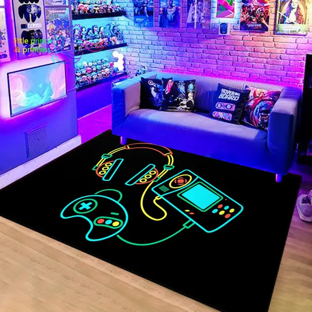 가정의 오락실이나 게임 동굴을 레벨업하는 만화 게임 깔개