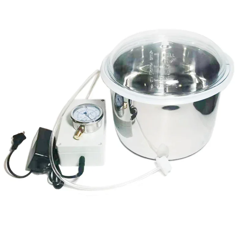 Description Picture 3 of itemStainless Steel Vacuum Tank Electric Vacuum Sealed Tank with Transparent Glass Cover Epoxy Glue Bubble Removing Barrel