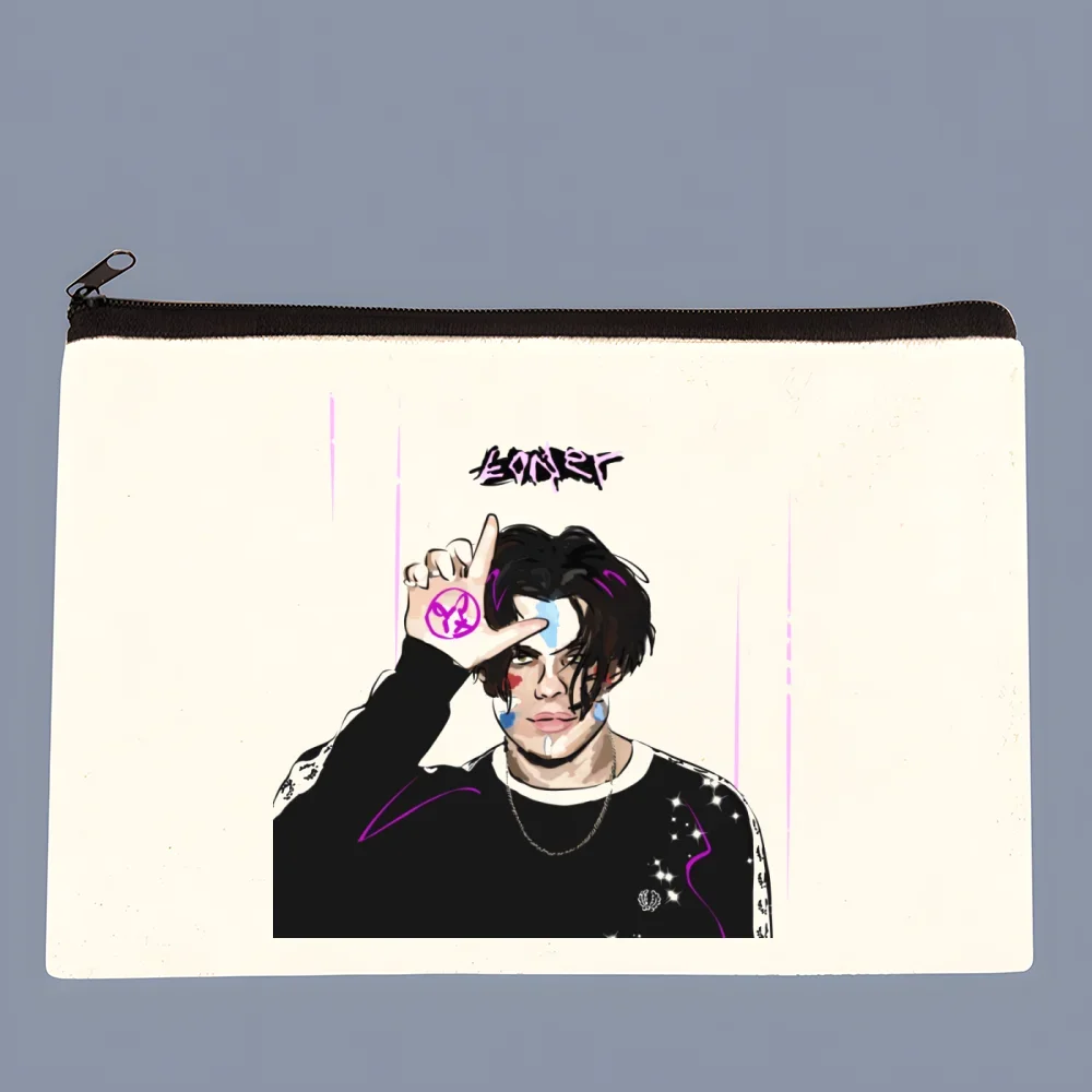 yungblud Cute Solid Color Canvas Coin Purse Small Fresh New Zipper Key Bag Hand Gift Bag