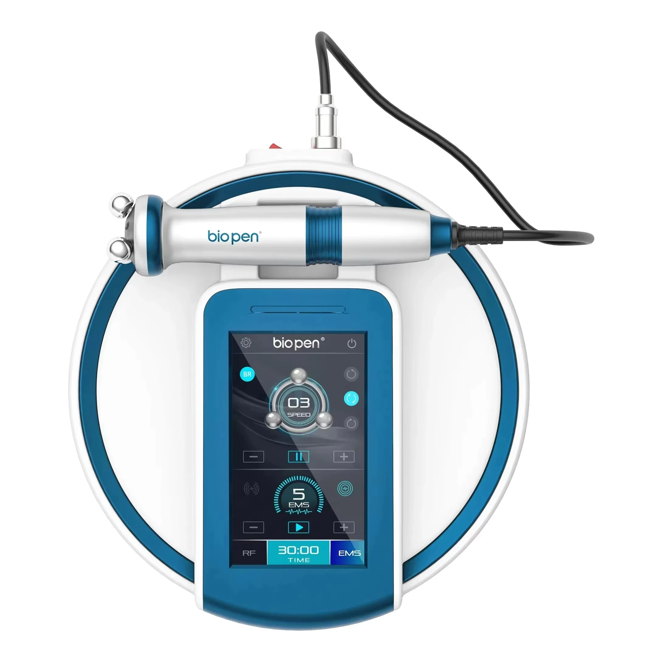 5 Level RF Facial Lifting Micro-current Anti-aging Beauty Device LED Blue Light Skincare 360 Degree Rotary Massager T6
